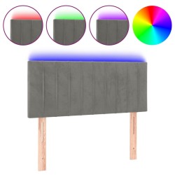 Tête de lit à LED Gris clair 80x5x78/88 cm Velours 617541617541