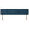 Tête de lit avec oreilles Bleu foncé 203x16x78/88 cm Velours 617543617543