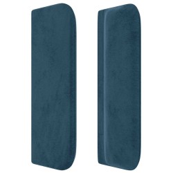 Tête de lit avec oreilles Bleu foncé 203x16x78/88 cm Velours 617543617543