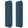 Tête de lit avec oreilles Bleu foncé 203x16x78/88 cm Velours 617543617543