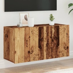 Meuble TV mural vieux bois 80x30x41 cm 617546617546
