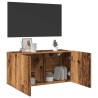 Meuble TV mural vieux bois 80x30x41 cm 617546617546