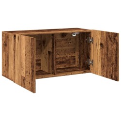 Meuble TV mural vieux bois 80x30x41 cm 617546617546