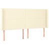 Tête de lit à LED Crème 163x16x118/128 cm Similicuir 617547617547