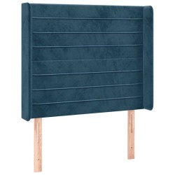 Tête de lit à LED Bleu foncé 83x16x118/128 cm Velours 617554617554
