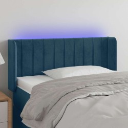 Tête de lit à LED Bleu foncé 103x16x78/88 cm Velours 617559617559