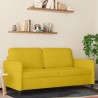 Canapé à 2 places Jaune 140 cm Velours 617561617561