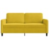 Canapé à 2 places Jaune 140 cm Velours 617561617561