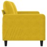 Canapé à 2 places Jaune 140 cm Velours 617561617561