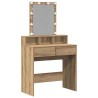 Coiffeuse chêne artisanal 80 x 41 x 144,5 cm Bois d'ingénierie 617562617562