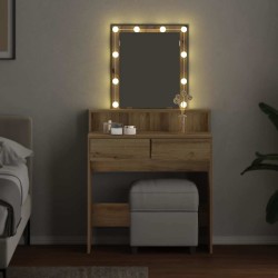 Coiffeuse chêne artisanal 80 x 41 x 144,5 cm Bois d'ingénierie 617562617562