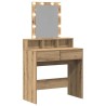 Coiffeuse chêne artisanal 80 x 41 x 144,5 cm Bois d'ingénierie 617562617562