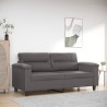 Canapé à 2 places Gris 140 cm Similicuir 617563617563