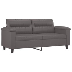 Canapé à 2 places Gris 140 cm Similicuir 617563617563