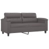 Canapé à 2 places Gris 140 cm Similicuir 617563617563