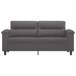Canapé à 2 places Gris 140 cm Similicuir 617563617563