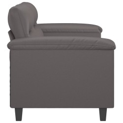 Canapé à 2 places Gris 140 cm Similicuir 617563617563