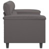 Canapé à 2 places Gris 140 cm Similicuir 617563617563