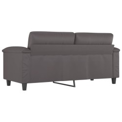 Canapé à 2 places Gris 140 cm Similicuir 617563617563