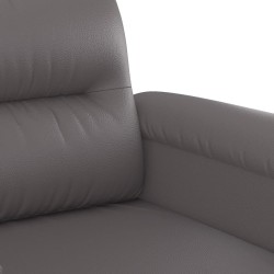 Canapé à 2 places Gris 140 cm Similicuir 617563617563