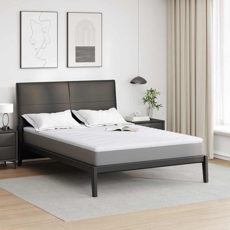 Surmatelas Blanc 160 x 200 cm Tissu en Tricot 617565617565