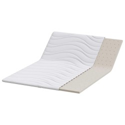 Surmatelas Blanc 160 x 200 cm Tissu en Tricot 617565617565