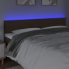 Tête de lit à LED Marron foncé 200x5x78/88 cm Tissu 617569617569