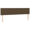 Tête de lit à LED Marron foncé 200x5x78/88 cm Tissu 617569617569