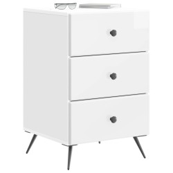 Cabinet de chevet avec tiroir Blanc brillant 43 x 41 x 66,5 cm 617572617572