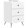 Cabinet de chevet avec tiroir Blanc brillant 43 x 41 x 66,5 cm 617572617572