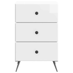 Cabinet de chevet avec tiroir Blanc brillant 43 x 41 x 66,5 cm 617572617572