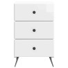 Cabinet de chevet avec tiroir Blanc brillant 43 x 41 x 66,5 cm 617572617572