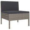 Salon de jardin 10 pcs avec coussins Résine tressée Gris 617574617574