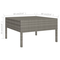 Salon de jardin 10 pcs avec coussins Résine tressée Gris 617574617574
