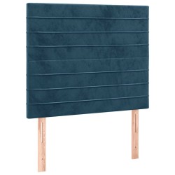 Tête de lit à LED Bleu foncé 80x5x118/128 cm Velours 617575617575