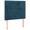 Tête de lit à LED Bleu foncé 80x5x118/128 cm Velours 617575617575