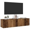 Meuble TV mural vieux bois 120x30x30 cm bois d'ingénierie 617577617577