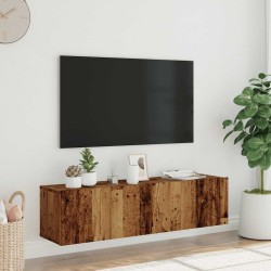 Meuble TV mural vieux bois 120x30x30 cm bois d'ingénierie 617577617577