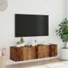 Meuble TV mural vieux bois 120x30x30 cm bois d'ingénierie 617577617577
