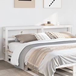 Tête de lit avec étagères blanc 200 cm bois massif de pin 617579617579