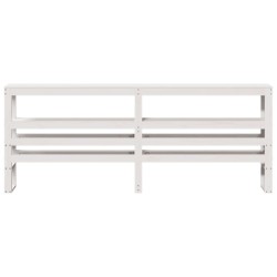 Tête de lit avec étagères blanc 200 cm bois massif de pin 617579617579