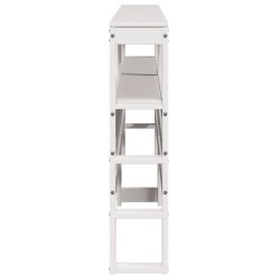 Tête de lit avec étagères blanc 200 cm bois massif de pin 617579617579