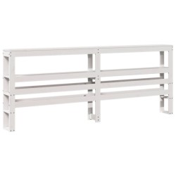 Tête de lit avec étagères blanc 200 cm bois massif de pin 617579617579