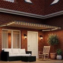 Store rétractable manuel avec LEDs 5 x 3 m 617583617583