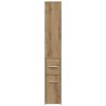 Armoire de salle de bain étroite avec roulettes chêne artisanal 617584617584