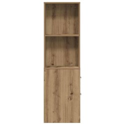 Armoire de salle de bain étroite avec roulettes chêne artisanal 617584617584