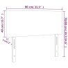 Tête de lit à LED Crème 80x5x78/88 cm Tissu 617592617592