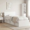Cabinet de Tête de Lit Blanc brillant Bois d'ingénierie 617593617593