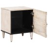 Cabinet de chevet Blanc 40 x 33,5 x 46 cm Bois de mangue massif 617597617597