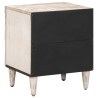 Cabinet de chevet Blanc 40 x 33,5 x 46 cm Bois de mangue massif 617597617597